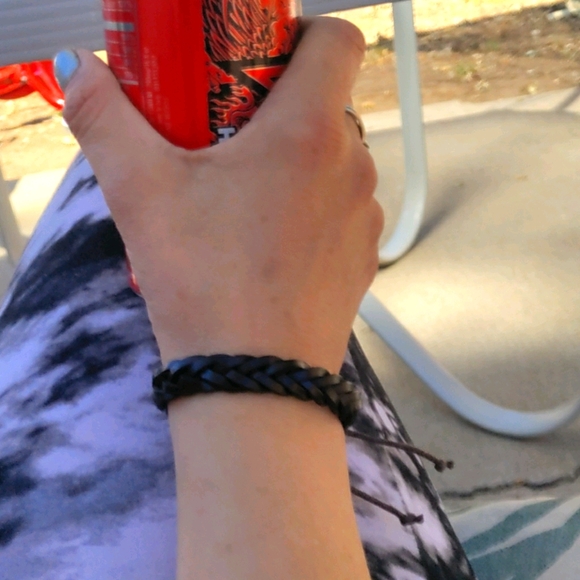 Genuine Leather Bracelet #4 Handmade - Picture 6 of 7